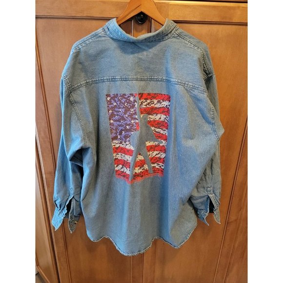 American Terrain Other - Neil Diamond Live Concert 2001 Men’s 2XL Long Sleeve Denim Button Down Vintage